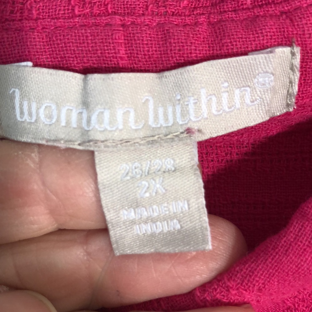 NWOT Woman Within plus size jacket and cami hot pink - Picture 3 of 6